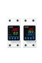 Voltage Current 2P 63A 220V GEYA Din Rail Adjustable Over Voltage Under Voltage Protection Device 40 - 8