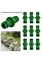 10 Pcs Hose Pipe Connector Double Male Plastic Quick Fix Click On O Ring Garden Watering H... - 2