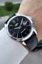 Men's Wristwatch with Silver Strap and Black Color, Gift Packaged - 4