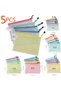 A5 5PCS A4 A5 A6 Zip File Folders Stationery Storage Folder File Mesh Zipper Pouch Document Bag Sch - 8