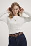 Boat Neck Openwork Knitwear Blouse - 2