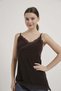 Lace Detailed Asymmetrical Stretchy Strap Blouse