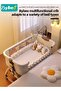 7PCS Baby Bedside Crib, Baby Bed with 360° Swivel Wheels, Portable Folding Bassinet for Infant Newb - 2