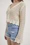 Armalife 3018 lace-up detail Cropped knitted women's cardigan - 5
