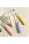 Yellow 2-IN-1 Travel Toothbrush Portable Foldable Toothbrush Set Mini Toothpaste Dispenser for Outdo - 2