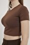 Armalife 1642 bis neck short sleeve basic women's t-shirt - 5