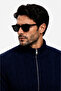 Men's Hair Knit Patterned Jacket with Zipper Detail - 3