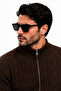 Men's Hair Knit Patterned Jacket with Zipper Detail - 4