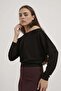 Armalife 1506 low shoulder draped knit women's blouse - 2