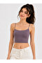 Women's Thin String Strap Double-Layered Crop Blouse, Basic Bustier - 3
