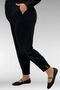 67041 Plus Size Button Detailed Combed Cotton Trouser Suit - Black - 6