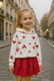 My Little One's Heart Printed Hooded Girl's Skirt Set - Red