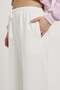 Women's Elastic Wide Leg White Modal Sweatpants - 4