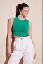Cotton Crew Neck Slim Fit Crop Tank Top5865259 - 2