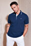 Cotton Regular Fit Stripe Detailed Buttoned Polo Collar 3-Pack t Shirt Men's t Shirt 5902118 - 4