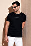 Text Printed Crew Neck 100% Cotton Slim Fit T Shirt Men's T Shirt 541ıtıt
