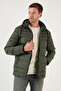 Water Repellent Slim Fit Cold and Wind Resistant Hooded Puffer Coat Men'S COAT 649005 - 6