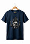 Turkish Written Bozkurt Turkish Flag Printed 100% Cotton Premium Navy Blue T-Shirt
