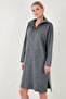 Half-Zip Slit Knitwear Dress Dress 4615213 - 4