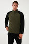 Slim Fit Half Zipper Cold-Proof Winter Fleece-Lined Fleece Men's Polar 5906055 - 7