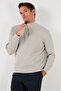 Cotton Relaxed Fit Half Zipper Crew Neck Knitted Sweat Men's Sweat 5901076 - 5