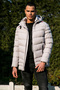 Slim Fit Hooded Coat with Pockets Men's Coat 6274818 - 2
