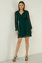 Double-Breasted Chiffon Mini Evening Dress with Neck Tie Detail Dress 6051467 - 6