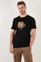 Printed Crew Neck 100% Cotton Slim Fitt Shirt Men's T Shirt 646r3940 - 2