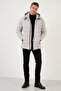 Slim Fit Hooded Coat with Pockets Men's Coat 6274818 - 4
