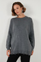 Crew Neck Ripped Knit Sweater Sweater 4616167 - 6