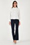 Rhinestone Regular Fit Shirt Collar Zip up Blouse Bluz 611Bz0493 - 3