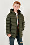 Hooded Puffer Coat with Zipper Pockets Boy's COAT 6492324