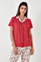 Regular Fit Shirt Collar Short Sleeve Pajama Set Pajama Set 65730101 - 7