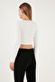 بلوزة ضيقة ذات ياقة على شكل قلب ومجمعة من الأمام BLOUSE 5865401 - 5