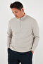 Cotton Relaxed Fit Half Zipper Crew Neck Knitted Sweat Men's Sweat 5901076 - 6