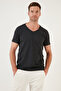 100% Cotton Slim Fit V-Neck Basic T Shirt Men's T SHIRT 5412001 - 2