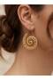 Gold Patterned Earrings