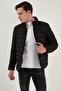 High Collar Zippered Pocket Slim Fit Puffer Coat Men's Coat 649002