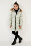 Plush Lined Removable Hooded Water Resistant Coat Girl's COAT 5761910 - 2