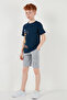 Cotton Regular Fit Crew Neck Shorts Top and Bottom Set Boy's Suit6212009 - 2