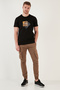 Printed Crew Neck 100% Cotton Slim Fitt Shirt Men's T Shirt 646r3940 - 4