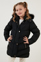 Hooded Puffer Coat with Faux Fur Collar Girls' COAT 6035018 - 2