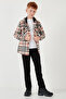 Hooded Double Pocket Plaid Lumberjack Shirt Boy's Shirt Cf25W81786 - 2