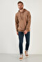 Regular Fit Hooded Cotton Sweat Men's Sweat 5905285 - 4