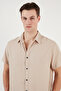 Cotton Blended Short Sleeve Regular Fit Shirt Men Shirt Cf23s113139 - 6