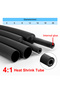 6mm black 1M 4:1 Heat Shrink Tube With Glue Thermoretractile Shrinkable Tubing Dual Wall 4 6 8 12 1 - 8