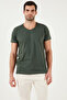 100% Cotton Slim Fit V-Neck Basic T Shirt Men's T SHIRT 5412001 - 6