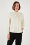 Regular Fit Satin Shirt with Tie Detail Shirt 611Go00159 - 4