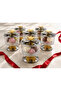 6-Piece Silver Timeless Glass Magnolia Bowl with Footed Base, Butterfly Lid, Ice Cream Bowl, Candy Bowl, Snack Bowl - 3