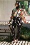 Patterned Short Hijab Swimsuit Garden Mix - 3